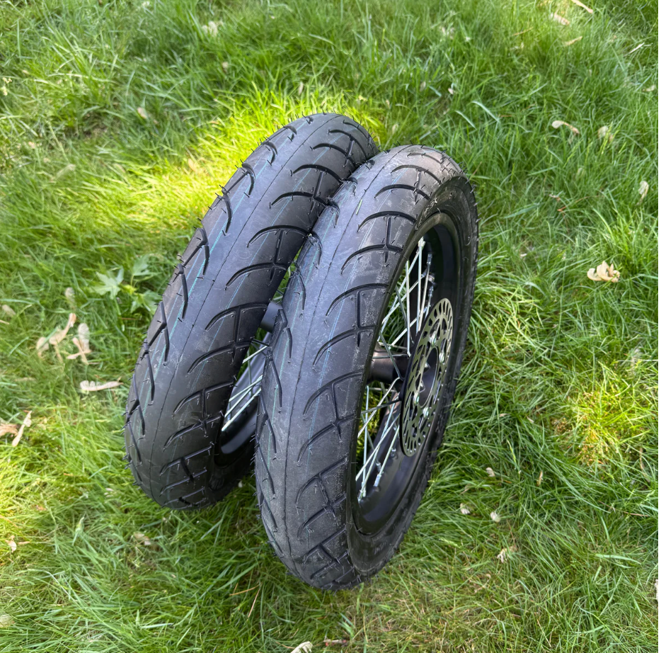 CHROME or BLACK 14" Supermoto Wheelsets
